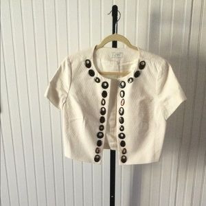 NEW LOFT hyper cute cream cropped bolero!